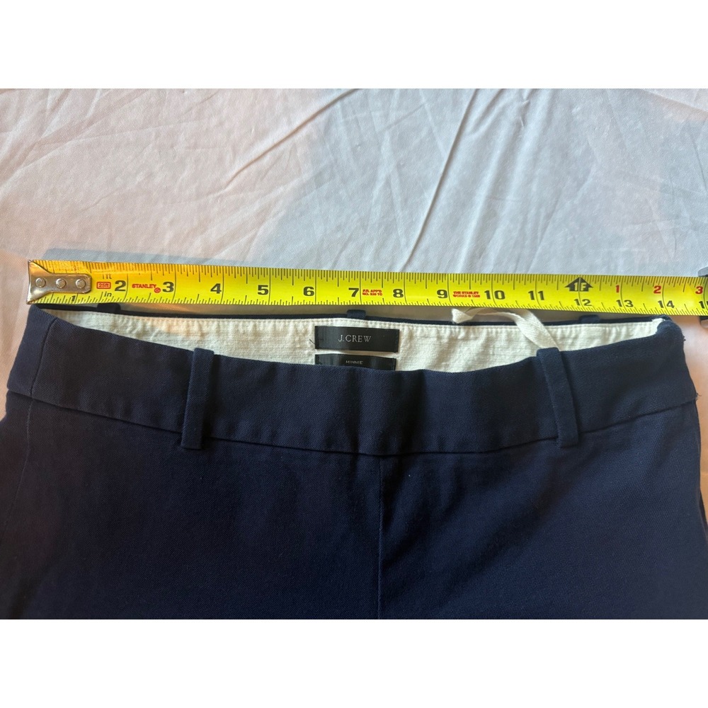 J.Crew Womens Minnie Pants Size 0 Navy Blue Career Office Work Stretch Cropped - Picture 7 of 7